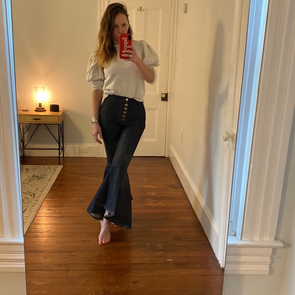 Incredible Ellery high waist denim flares 24 - Picture 5 of 11